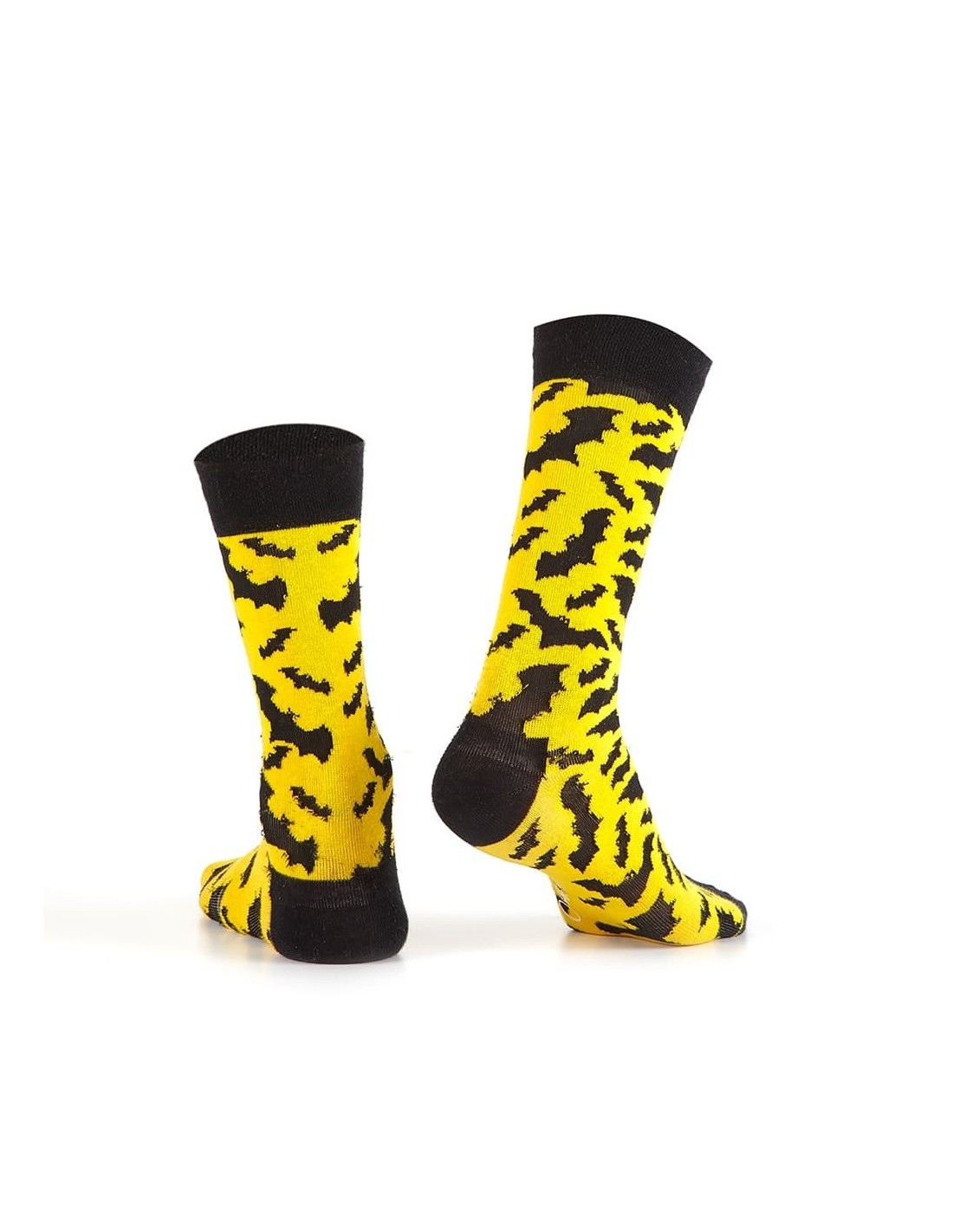 Yellow men\'s socks with bats SM09 - Online store - Boutique